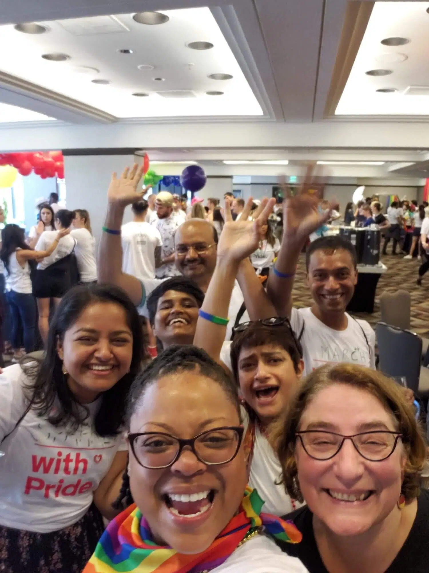 Dominique Hollins at Pride celebration