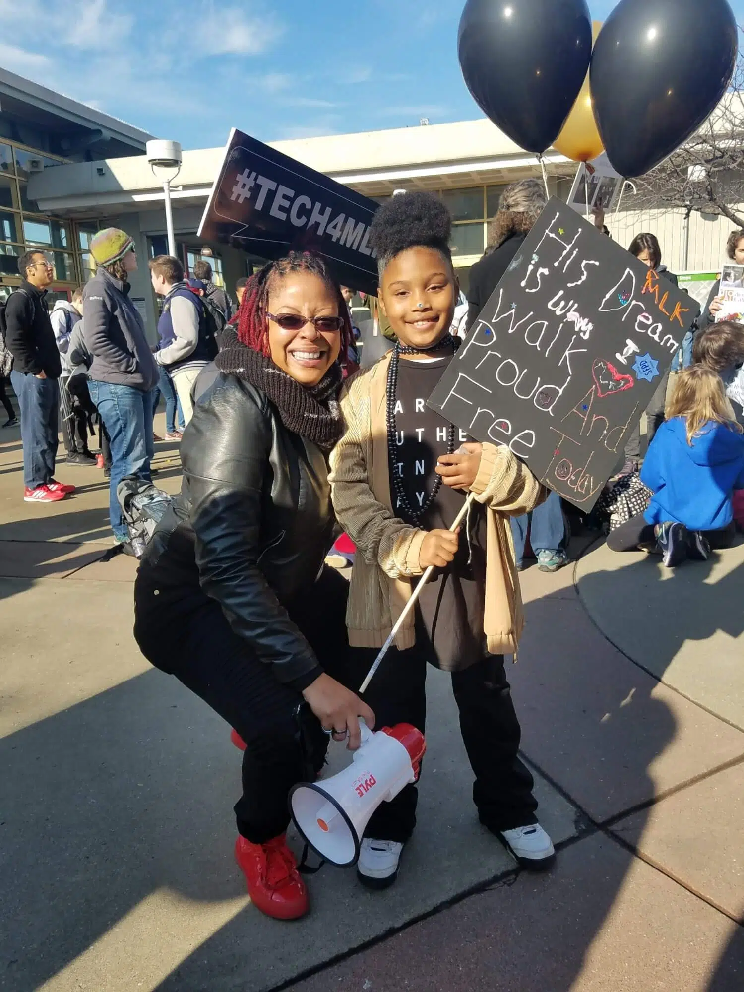 Dominique Hollins celebrating MLK