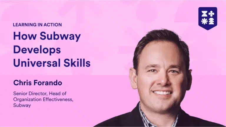 Chris Forando of Subway for Universal Skills University